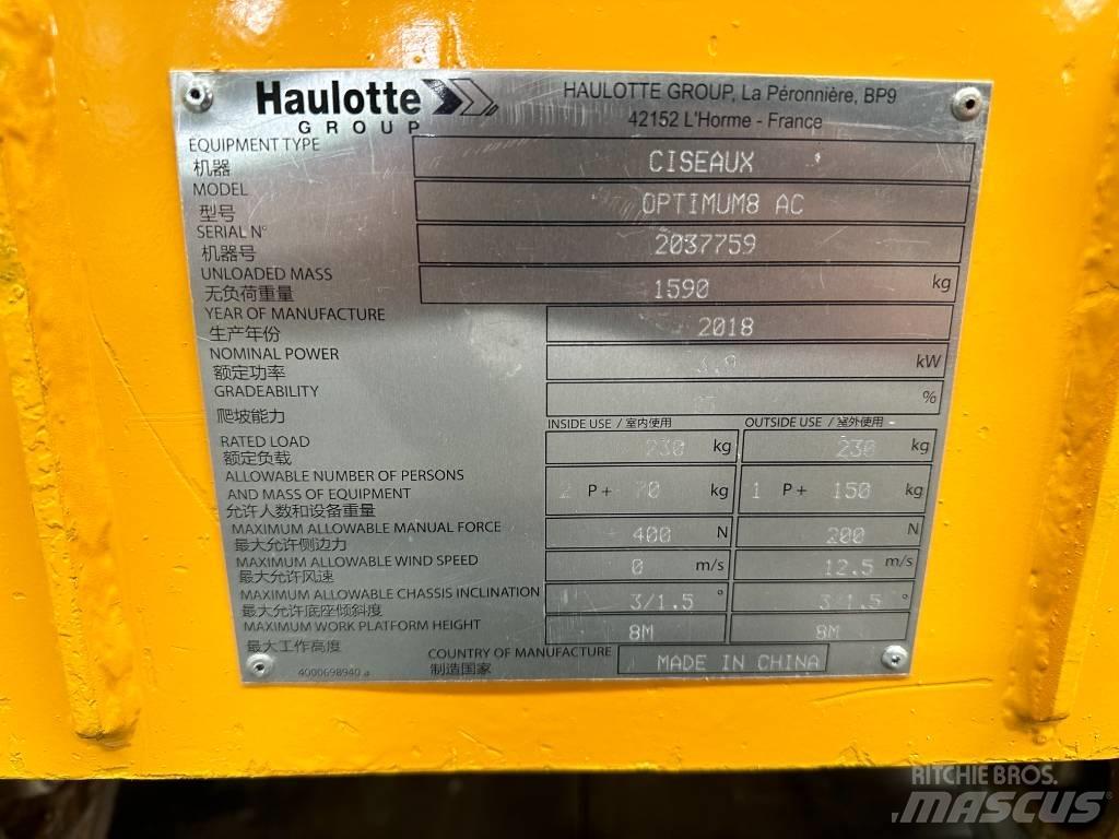 Haulotte OPTIMUM 8 Saxlifte