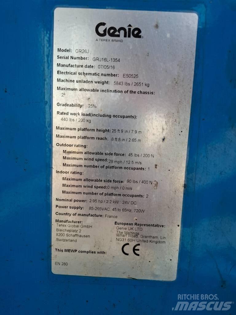 Genie GR 26 J Søjlelifte