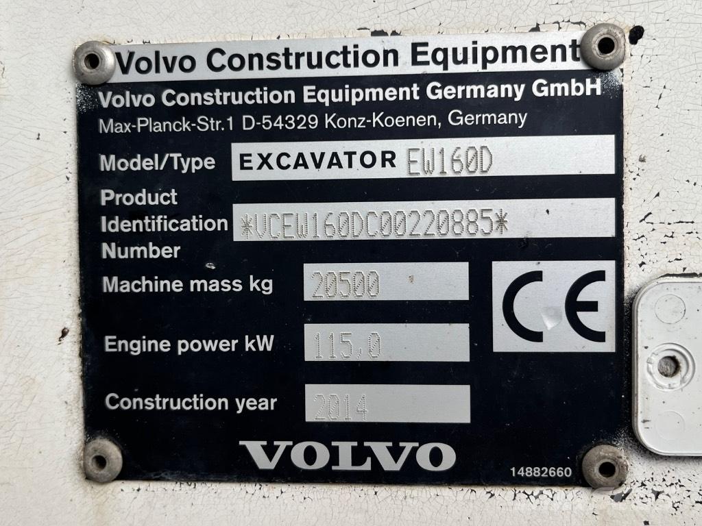 Volvo EW 160 D Gravemaskiner på hjul