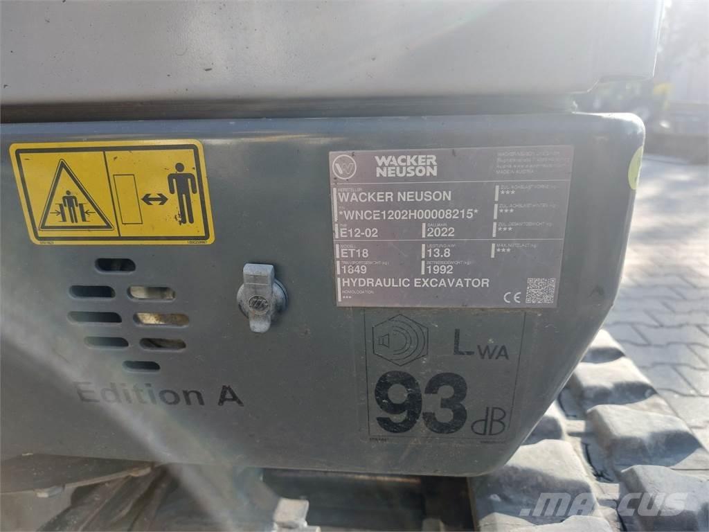 Wacker Neuson ET18 Gravemaskiner på larvebånd