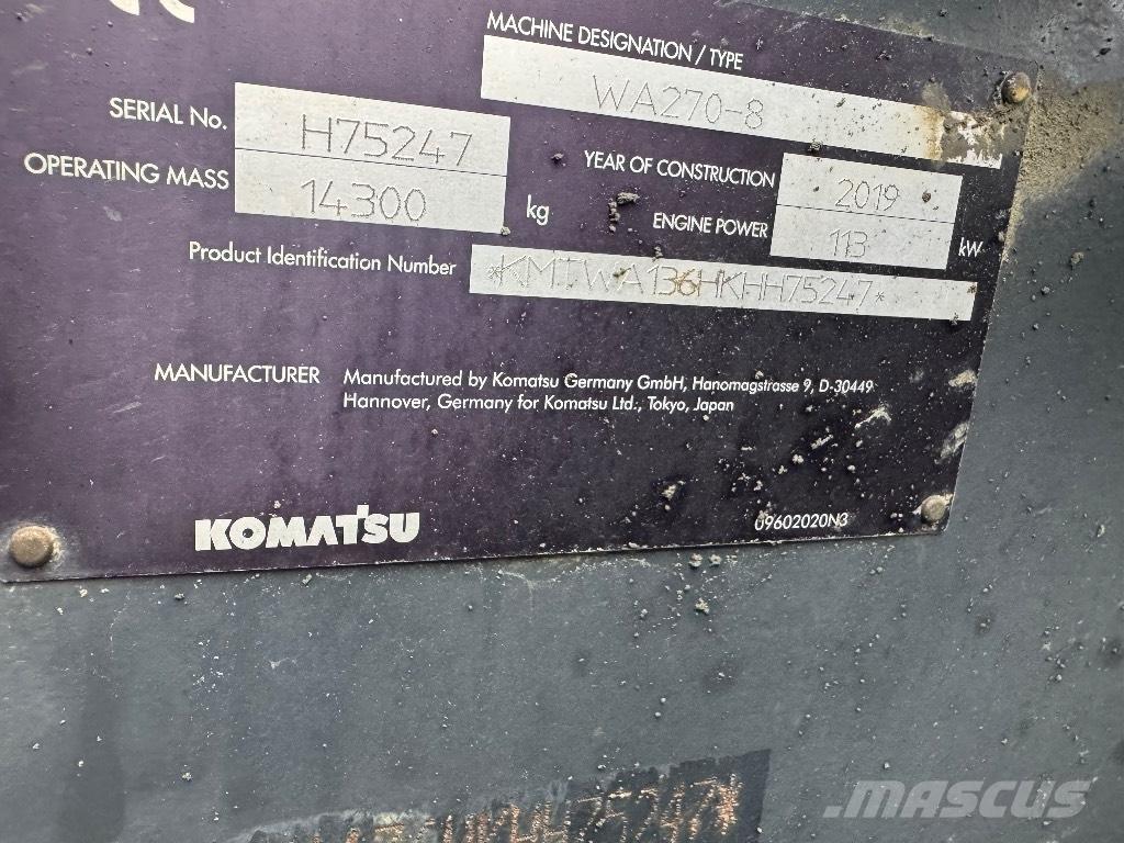 Komatsu WA 270-8 Læssemaskiner på hjul