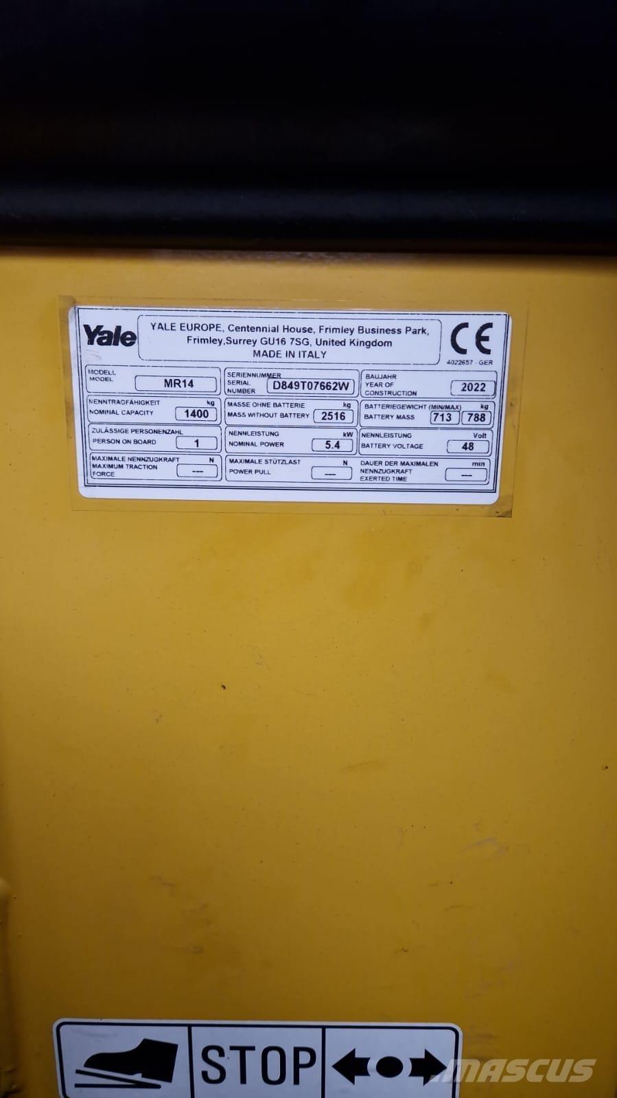 Yale MR14 Reachtruck