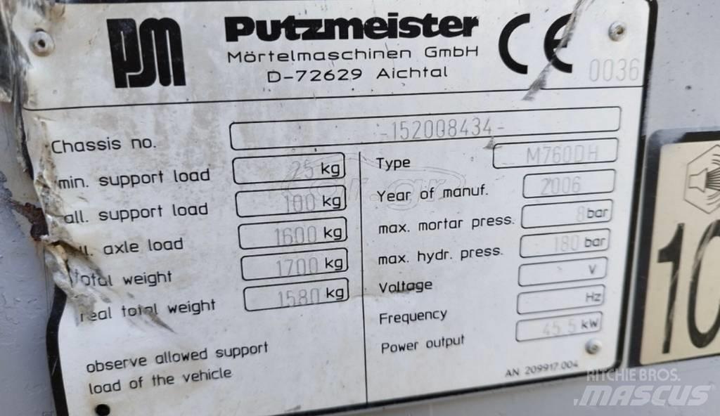 Putzmeister 760 Afretningslagspumper