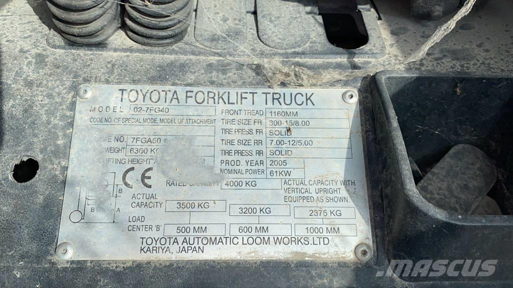 Toyota 02-7 FG 40 LPG gaffeltrucks