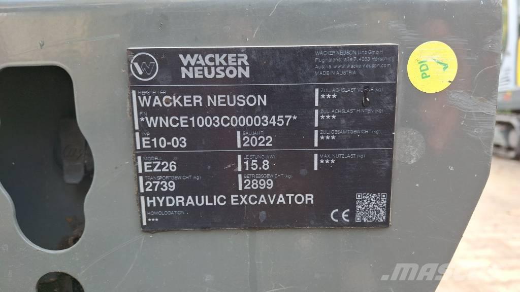 Wacker Neuson EZ26 Gravemaskiner på larvebånd