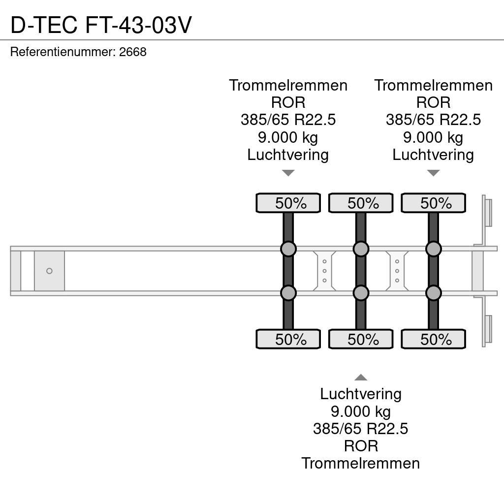 D-tec FT-43-03V Semi-trailer med chassis