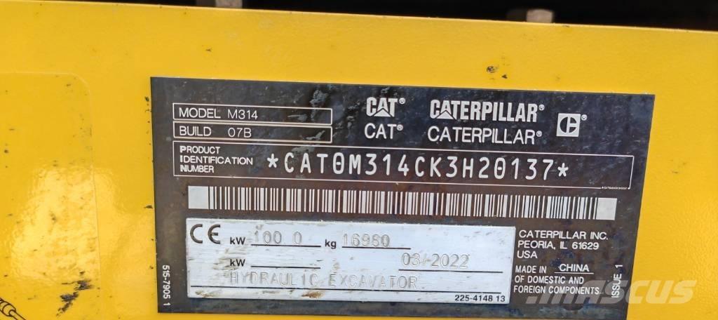 CAT 314 Gravemaskiner på hjul