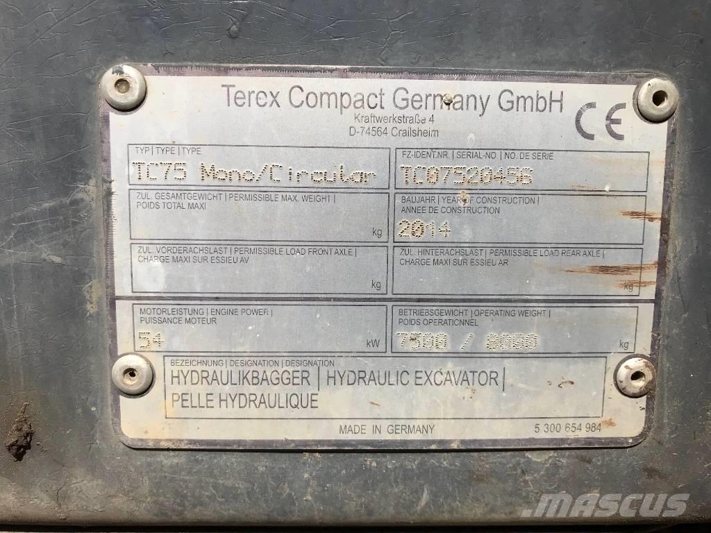 Terex TC 75 Midi-gravemaskiner 7t - 12t