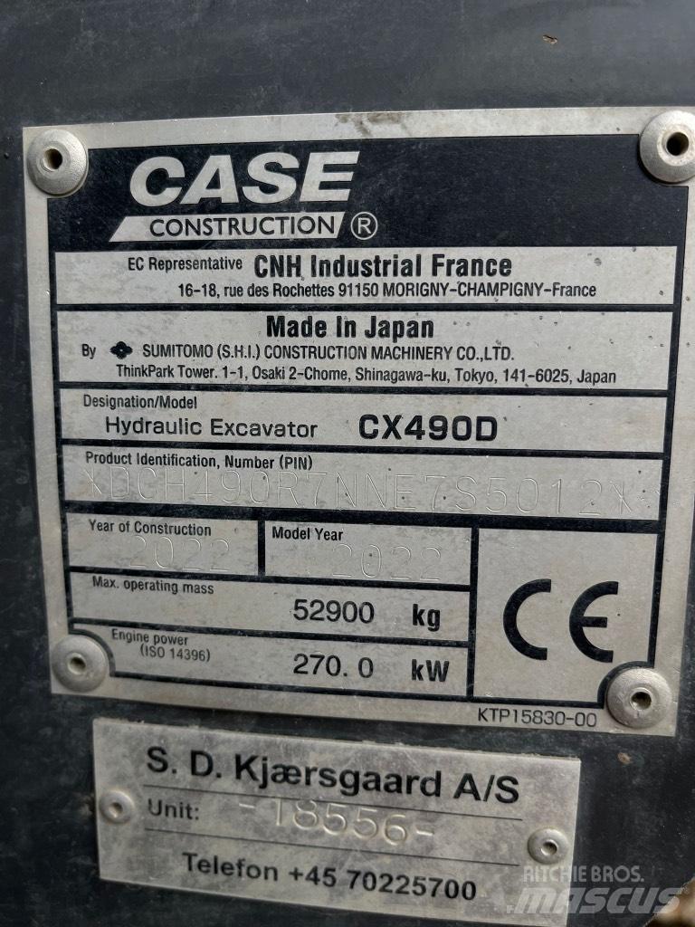 CASE CX 490 D Gravemaskiner på larvebånd