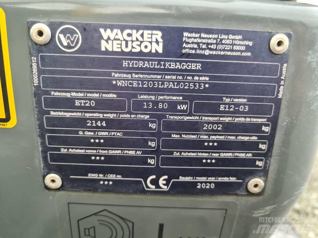 Wacker Neuson ET20 Gravemaskiner på larvebånd