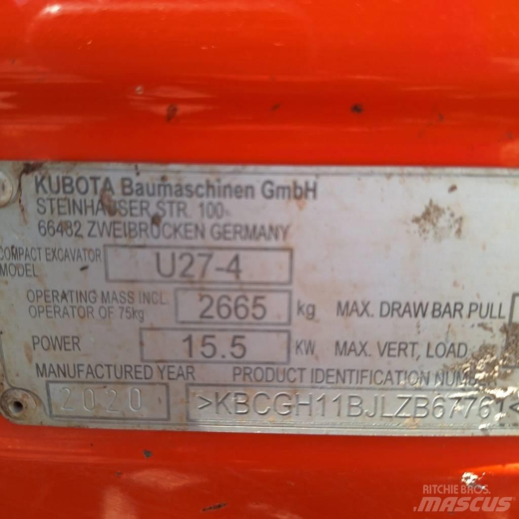 Kubota U 27-4 Minigravemaskiner