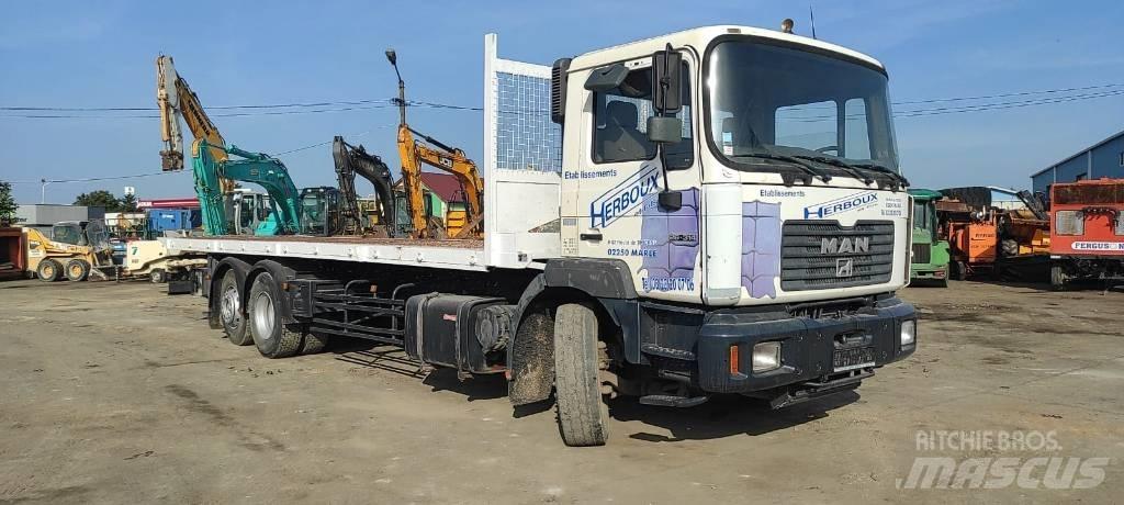 MAN 26.314 Lastbil med lad/Flatbed