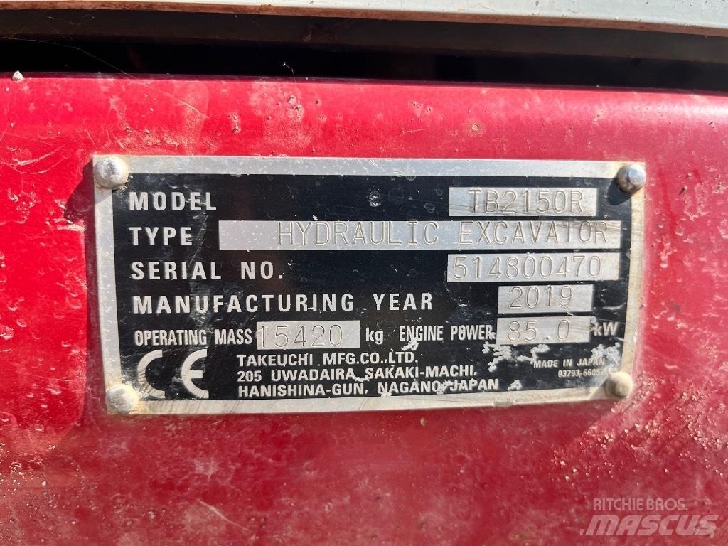 Takeuchi TB 2150 R Gravemaskiner på larvebånd