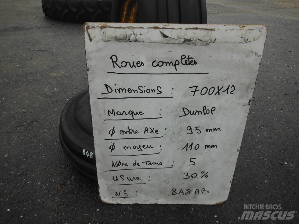 Dunlop 7.00X12 Hjul, Dæk og Fælge
