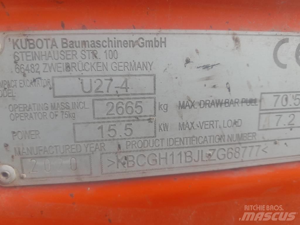 Kubota U 27-4 Minigravemaskiner