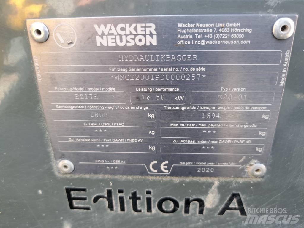 Wacker Neuson EZ17e Gravemaskiner på larvebånd