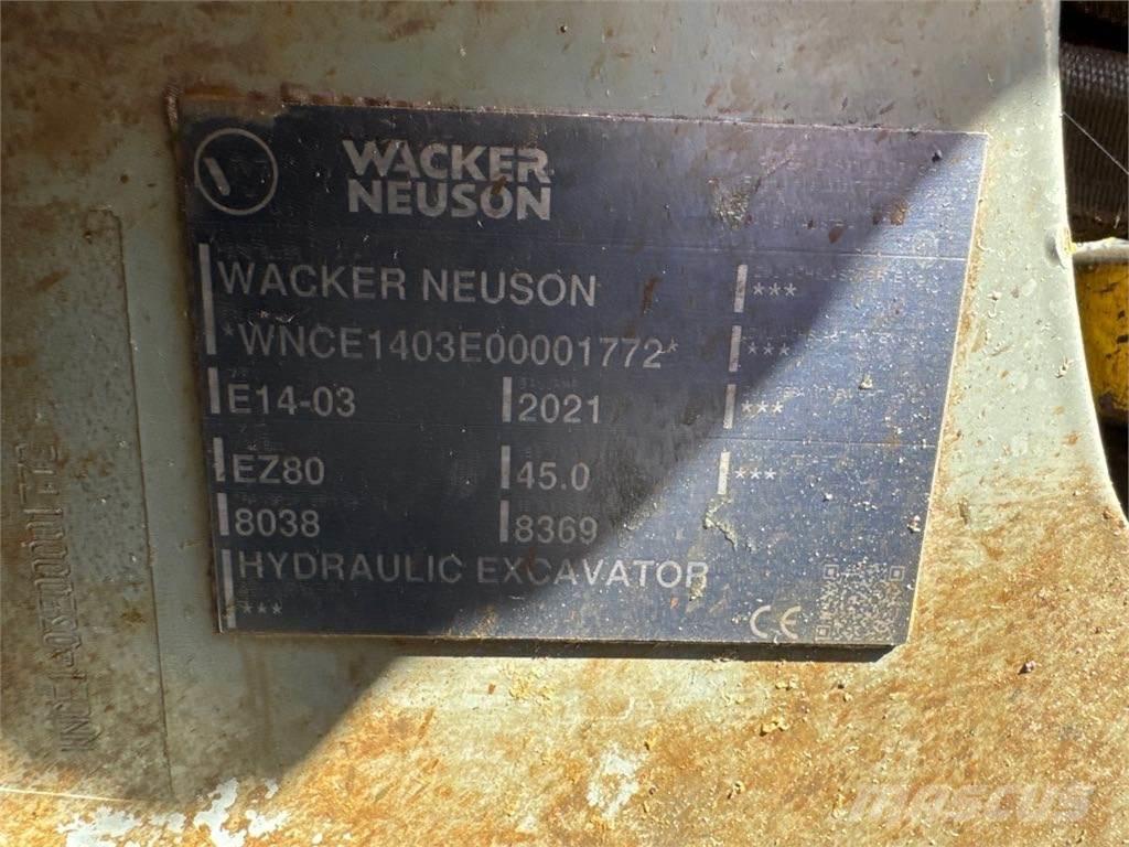 Wacker Neuson EZ80 Gravemaskiner på larvebånd