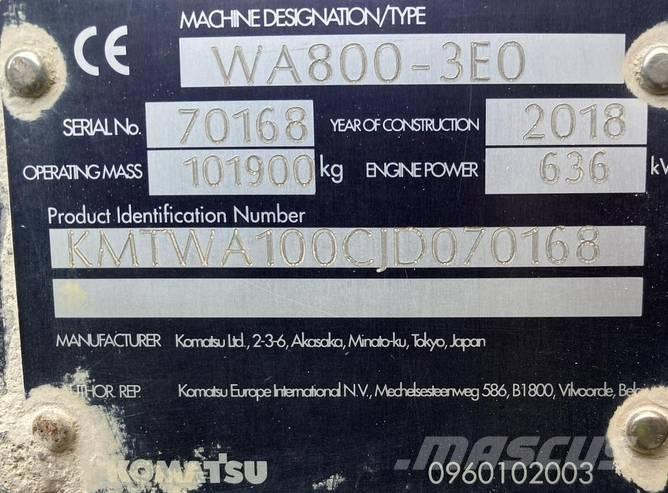 Komatsu WA 800-3 Læssemaskiner på hjul