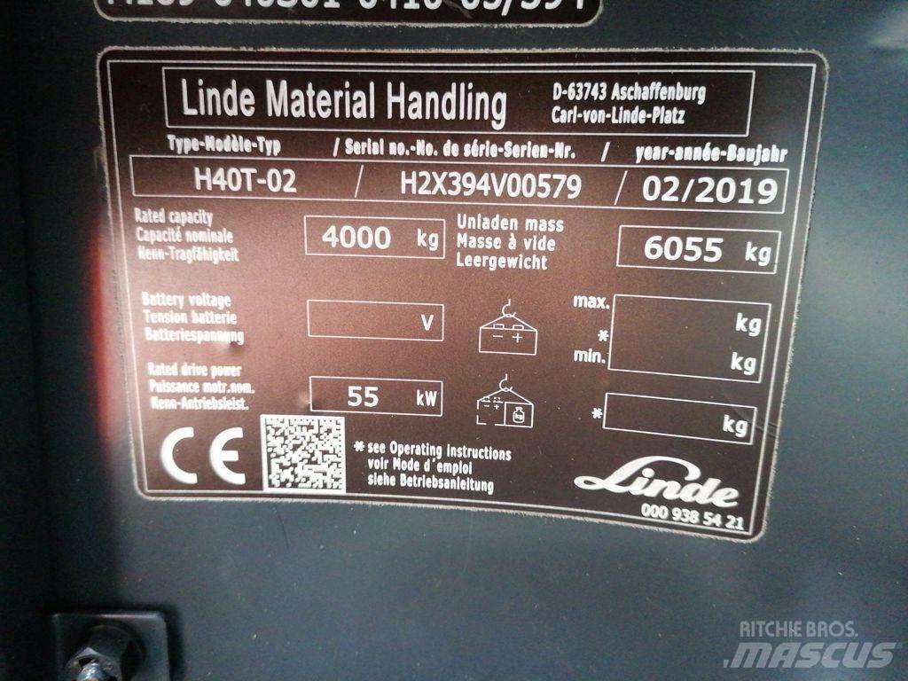 Linde H40T-02 LPG gaffeltrucks