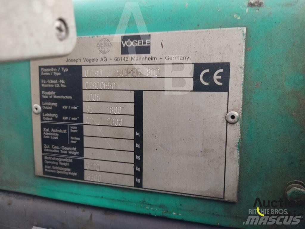 Vögele Super 800 Asfaltudlæggere