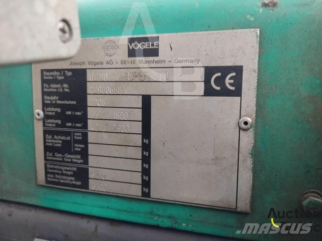 Vögele Super 800 Asfaltudlæggere