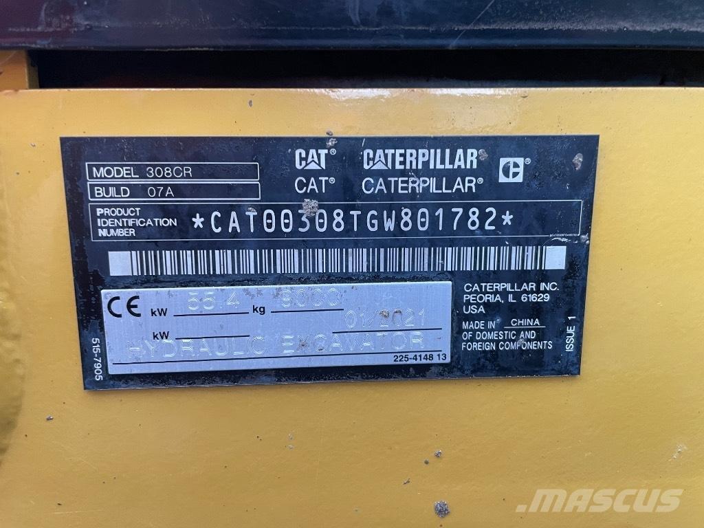 CAT 308 CR Midi-gravemaskiner 7t - 12t