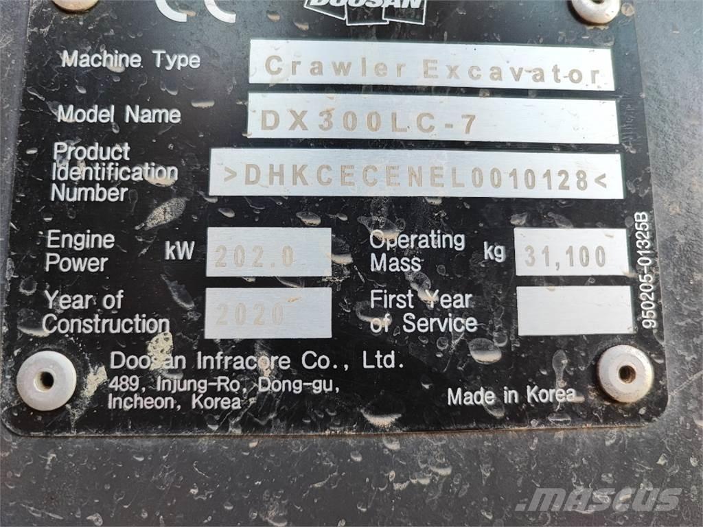 Doosan DX300LC-7 Gravemaskiner på larvebånd