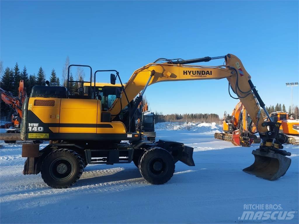 Hyundai HW140 Gravemaskiner på hjul