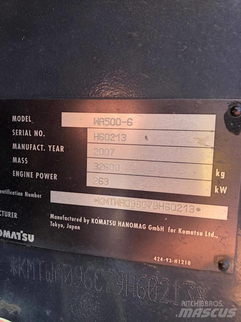 Komatsu WA500-6 Læssemaskiner på hjul