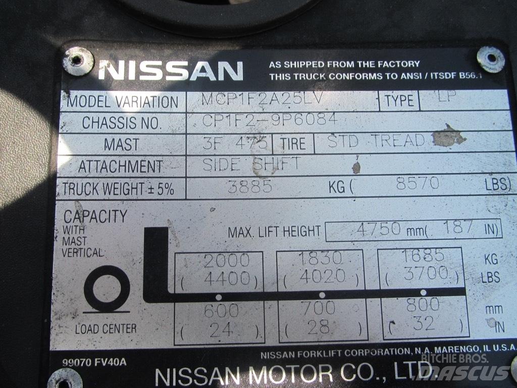 Nissan MCP1F2A25LV Terrængående gaffeltruck