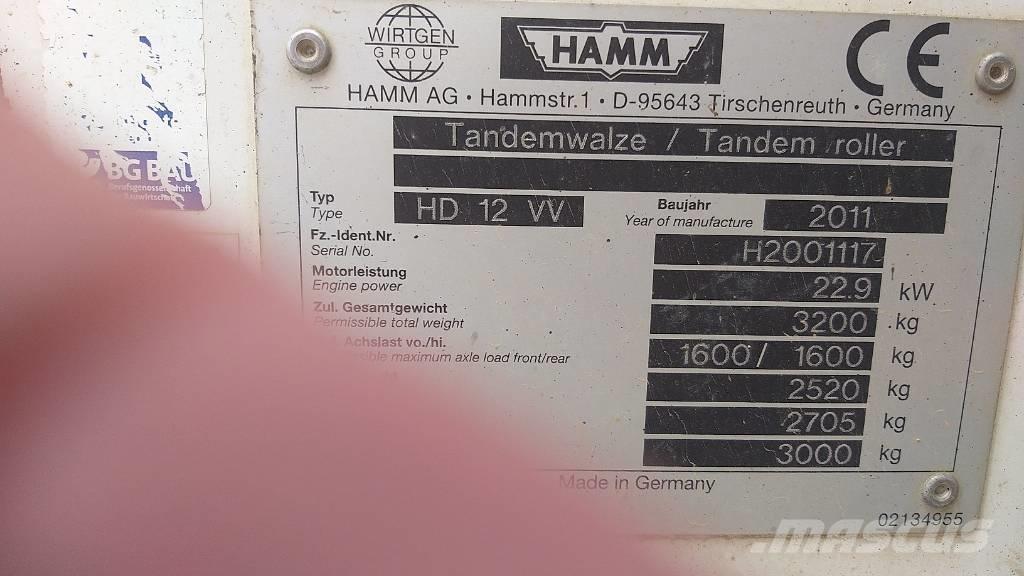 Hamm HD 12 VV Tvilling tromle