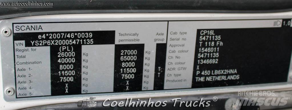 Scania P 450 Lastbiler med containerramme / veksellad