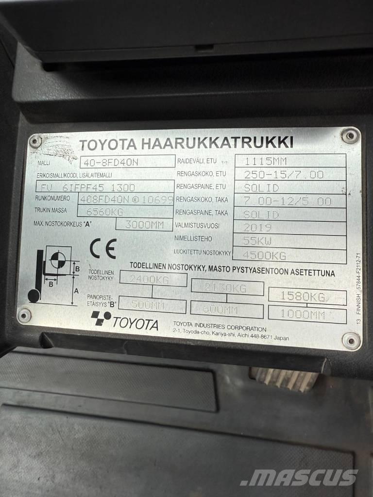 Toyota 40-8 FD 40 N Diesel gaffeltrucks