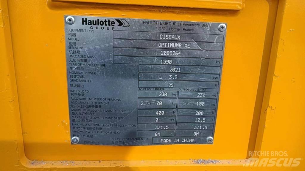 Haulotte OPTIMUM 8 Saxlifte