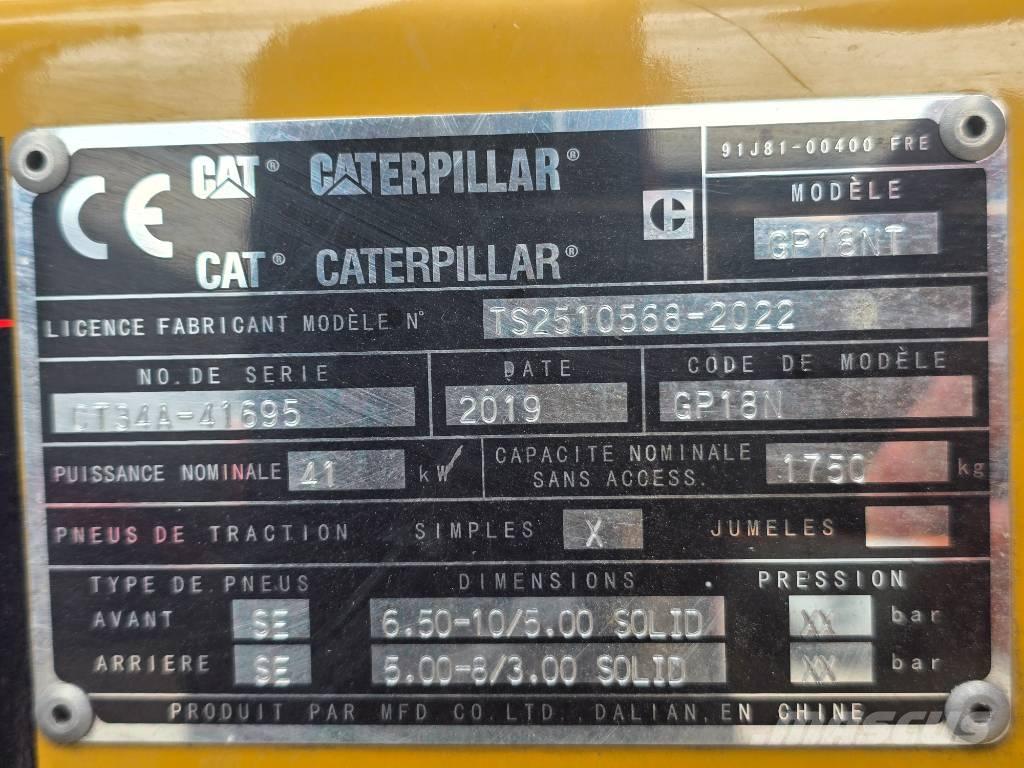 CAT GP 18 NT LPG gaffeltrucks