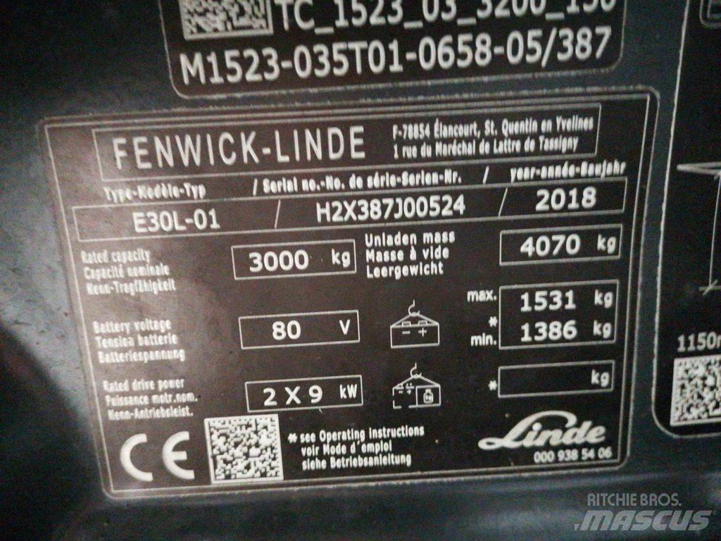 Linde E30L-01 El gaffeltrucks