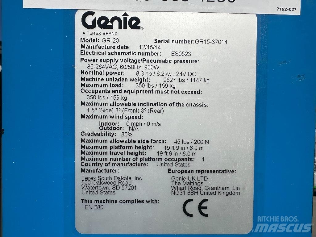 Genie GR 20 Søjlelifte