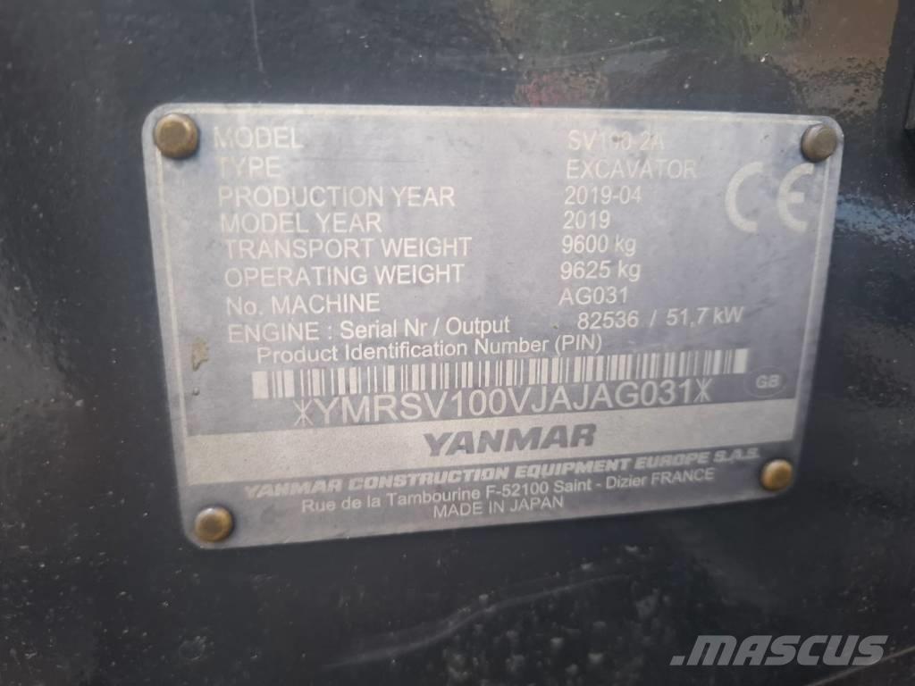 Yanmar SV 100-2A Midi-gravemaskiner 7t - 12t