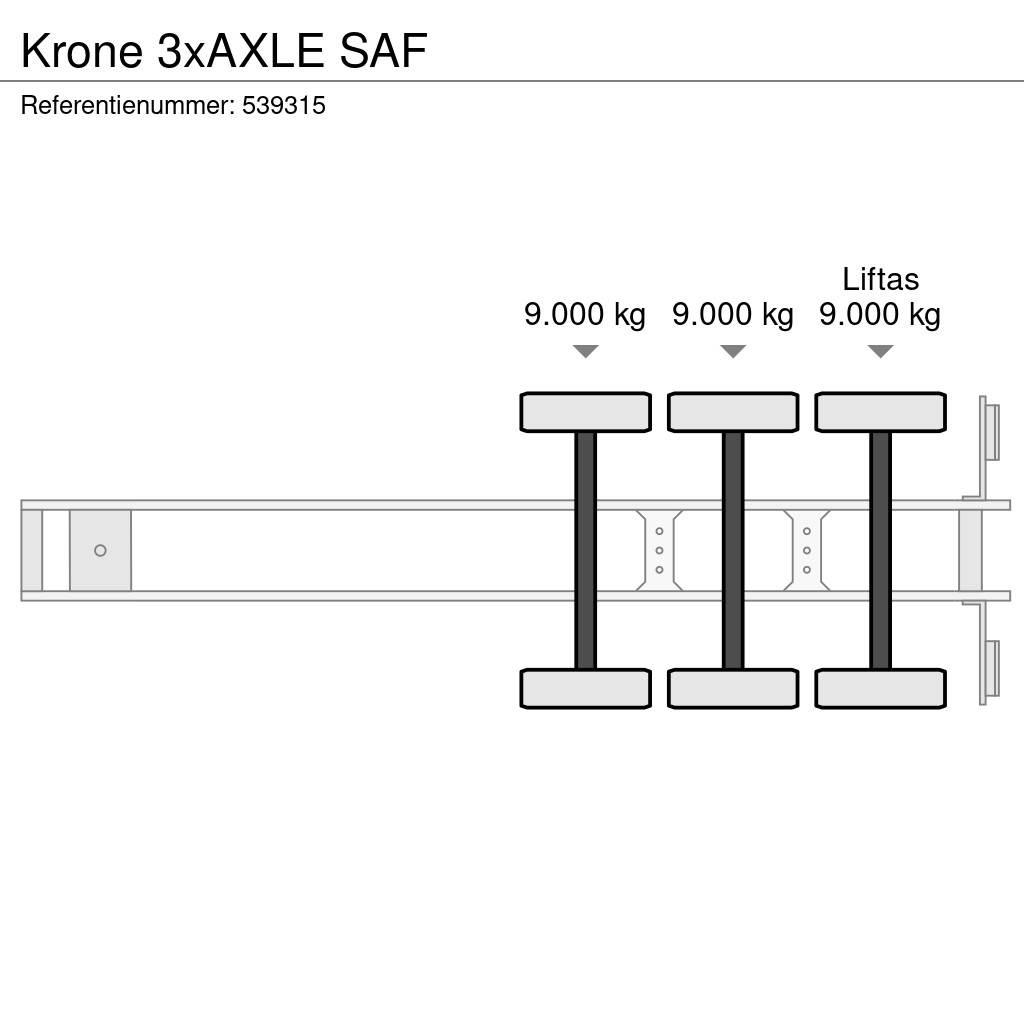 Krone 3xAXLE SAF Semi-trailer med fast kasse