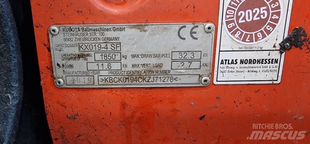 Kubota KX 019-4 Minigravemaskiner