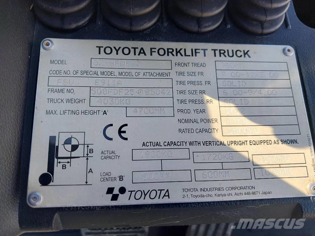 Toyota 52-8 FD F 25 Diesel gaffeltrucks