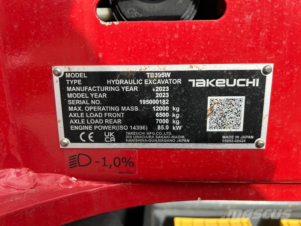 Takeuchi TB 395 W Gravemaskiner på hjul