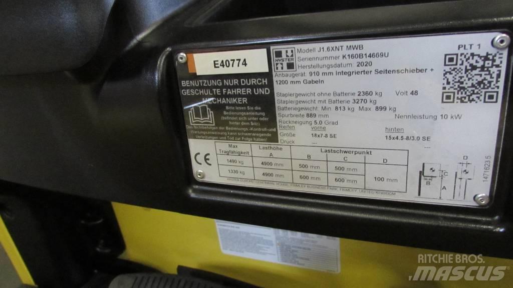 Hyster J1.6XNT MWB El gaffeltrucks