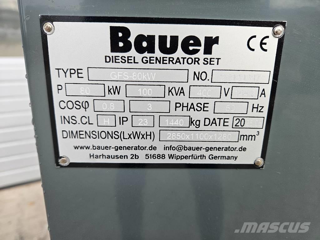 Bauer GFS-80Kw Dieselgeneratorer
