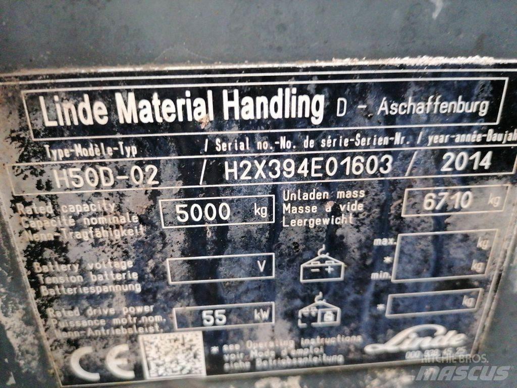 Linde H50D-02 Diesel gaffeltrucks