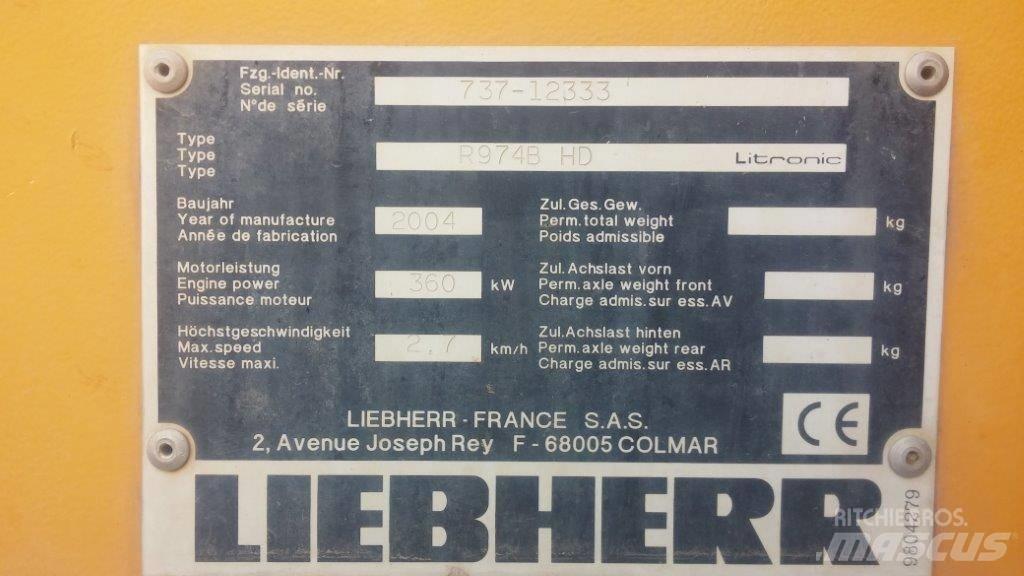 Liebherr R 974 B HD Gravemaskiner på larvebånd