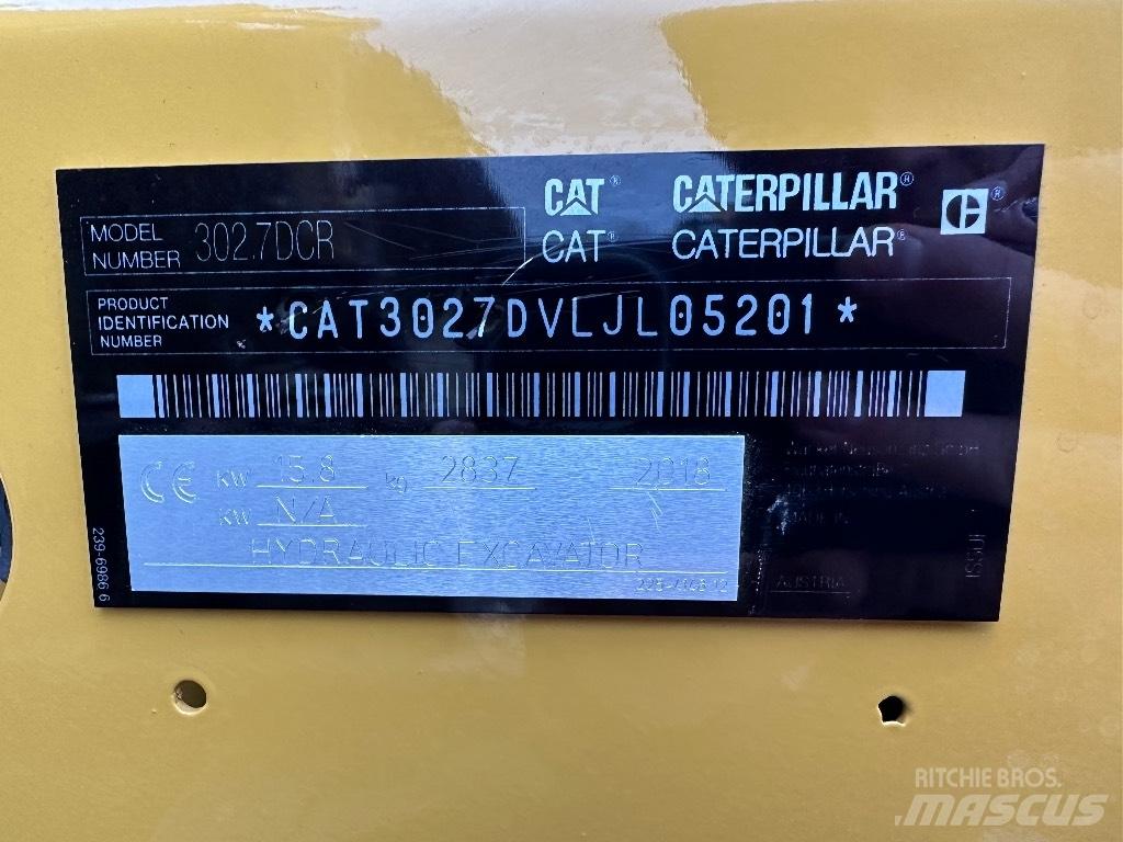 CAT 302.7 D CR Minigravemaskiner