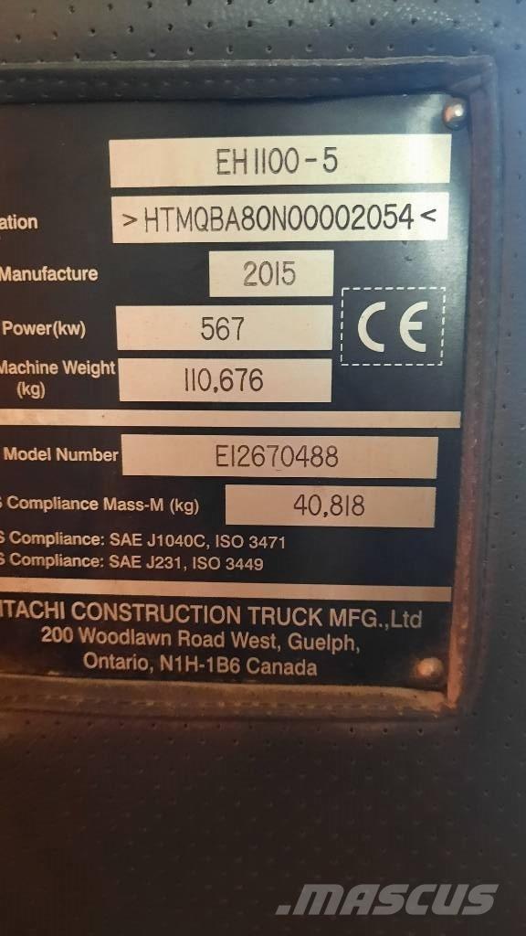 Hitachi EH 1100-5 Knækstyrede dumpere
