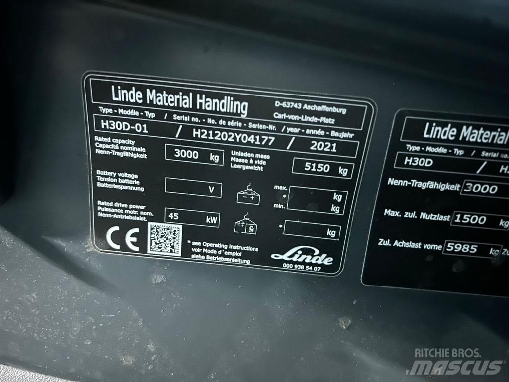 Linde H30D/1202 Diesel gaffeltrucks