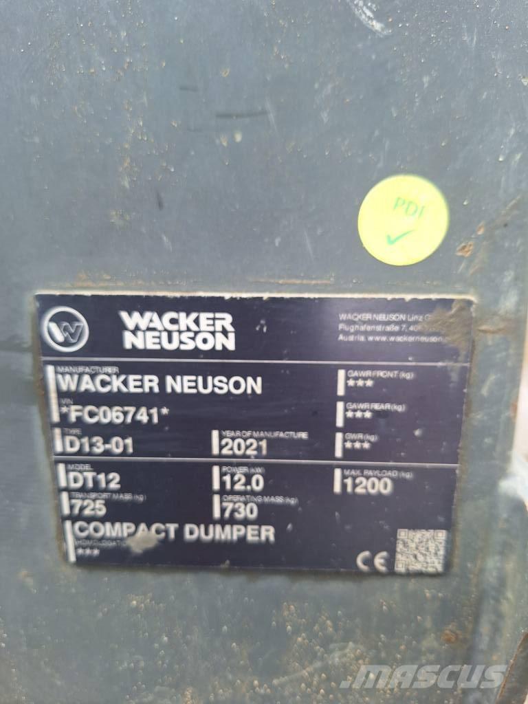 Wacker Neuson DT 12 Bælte-tipvogn